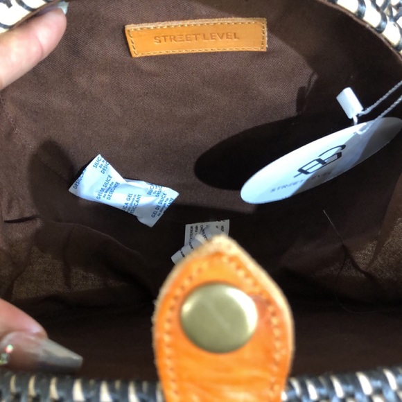 Was $68 Boho Chic Round Rattan Crossbody - Picture 7 of 8